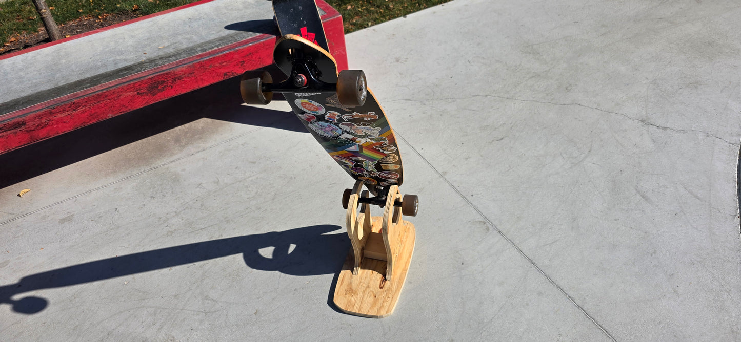 The Construction Claw - Handmade Longboard Stand | Freestanding Display Rack