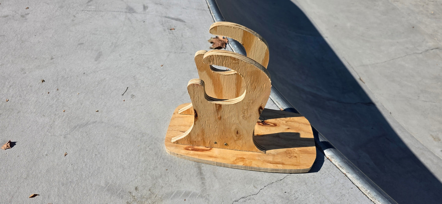 The Construction Claw - Handmade Longboard Stand | Freestanding Display Rack