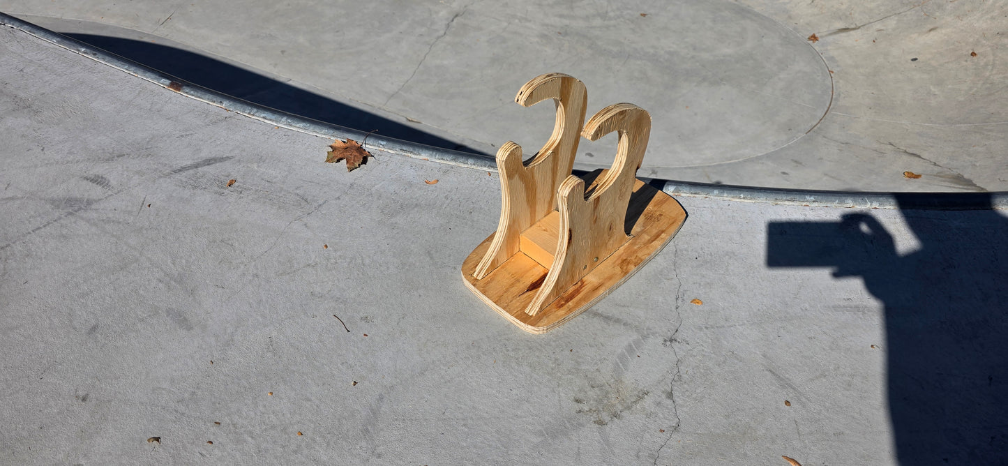 The Construction Claw - Handmade Longboard Stand | Freestanding Display Rack