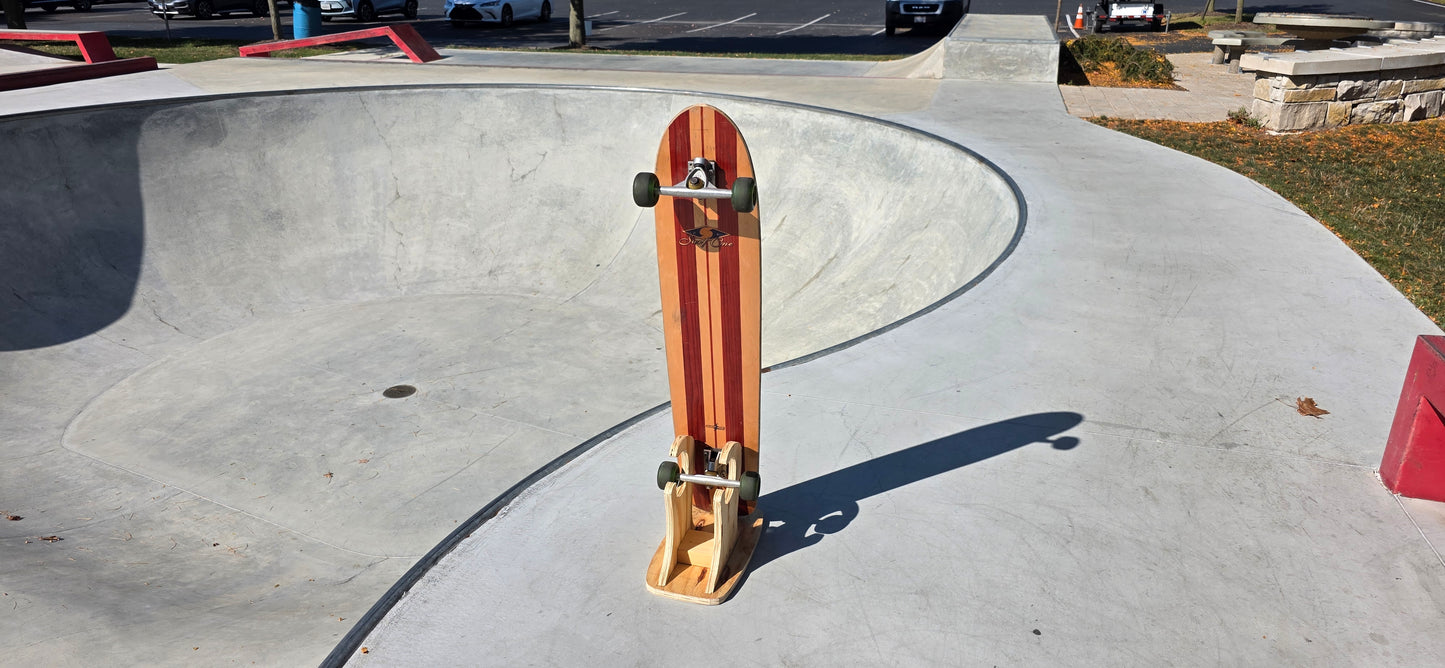 The Construction Claw - Handmade Longboard Stand | Freestanding Display Rack