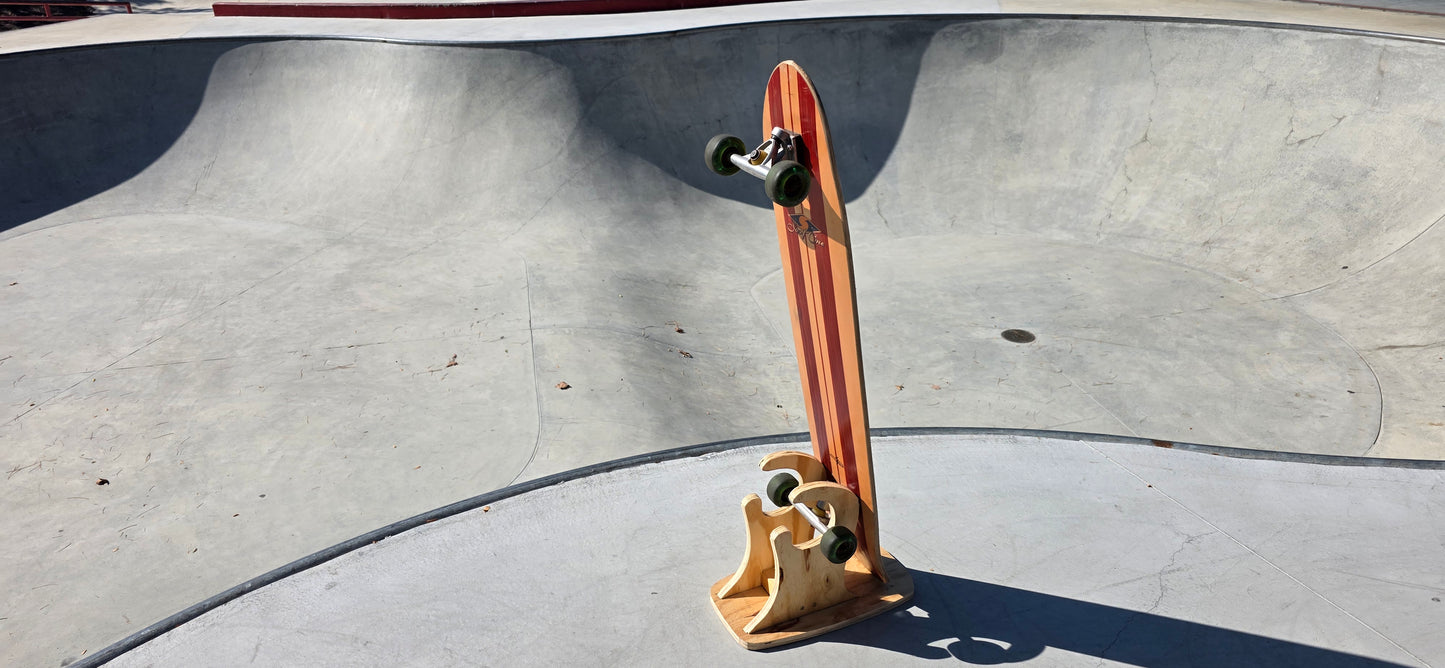 The Construction Claw - Handmade Longboard Stand | Freestanding Display Rack