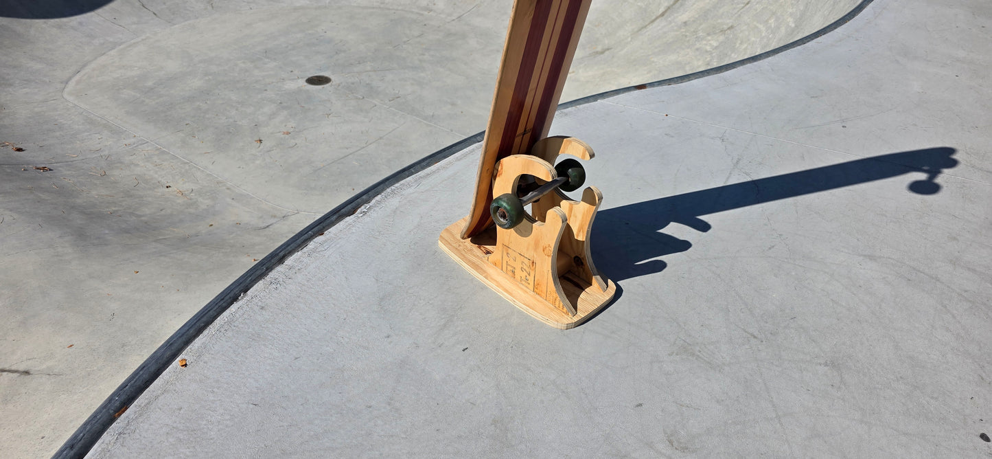 The Construction Claw - Handmade Longboard Stand | Freestanding Display Rack