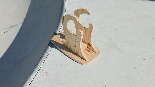 The Construction Claw - Handmade Longboard Stand | Freestanding Display Rack